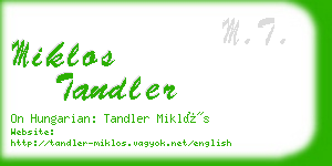 miklos tandler business card